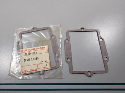 NEW OEM (LOT OF 2) 11009-1950 Kawasaki Reed Gasket 0810