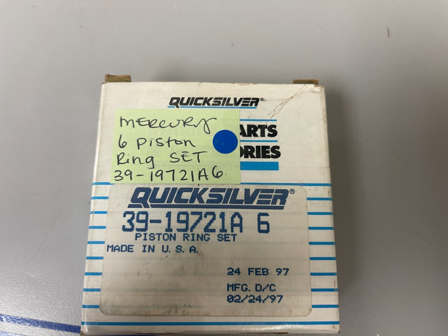 *NEW OEM* 0810 Mercury Quicksilver 6 Piston Ring Set 39-19721A6