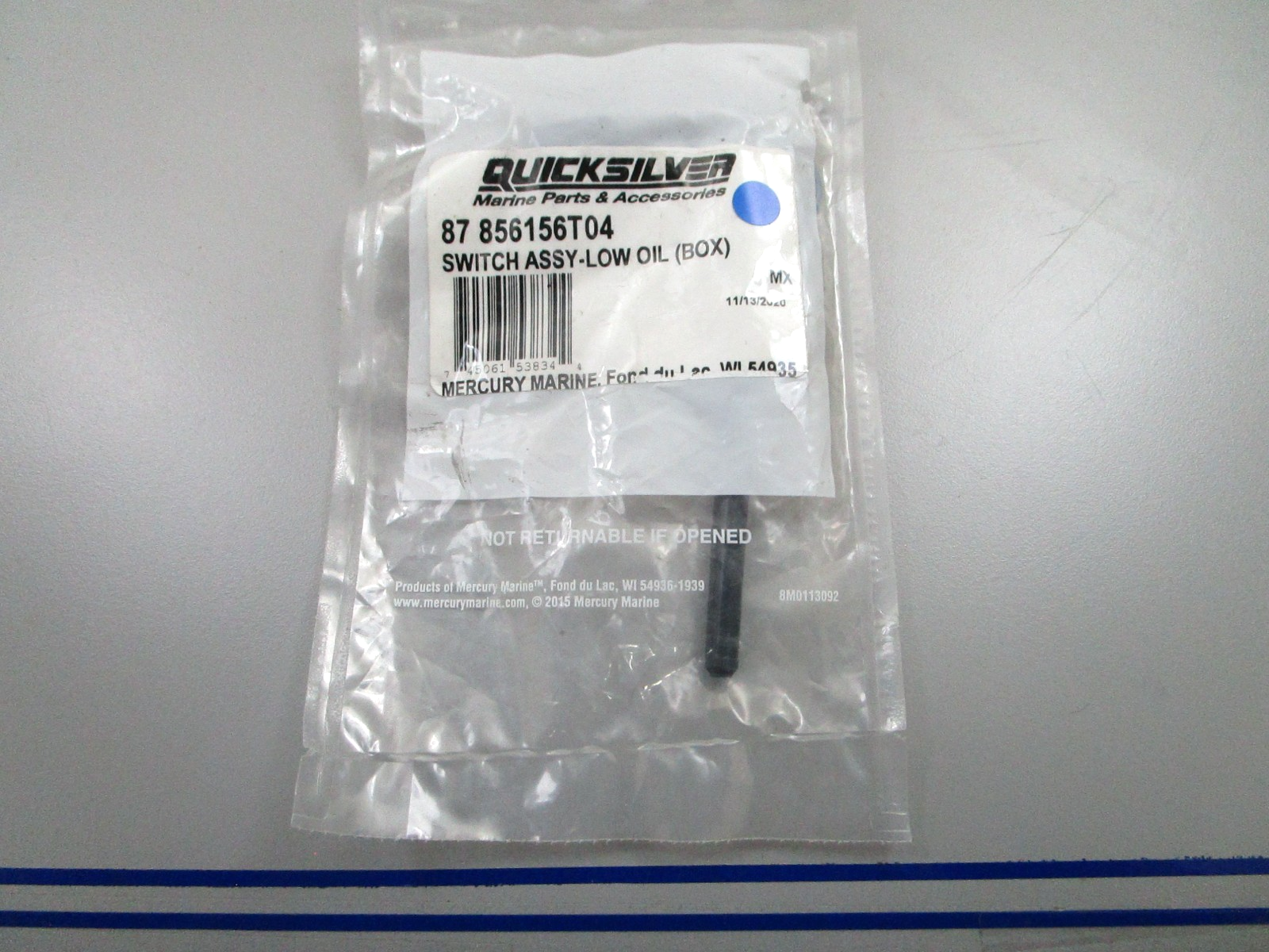 *NEW OEM* 0810 Mercury Quicksilver Low Oil Box Switch Assembly 87 856156T04