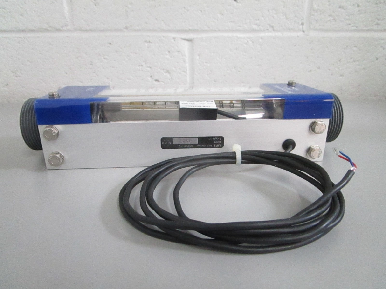 MPB Industries Series 1750 Variable Area Flowmeter Glass Tube NEW OEM 0820