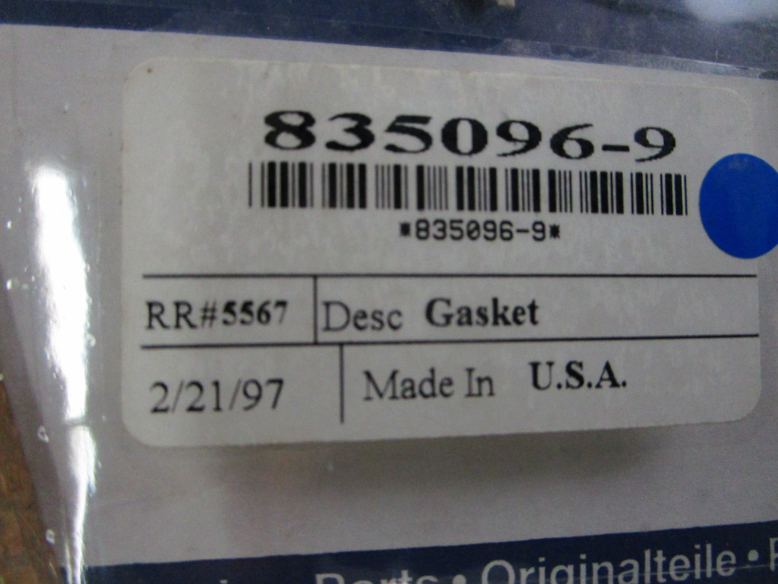 *NEW OEM* 0810 Volvo Penta Gasket 835096 835096-9