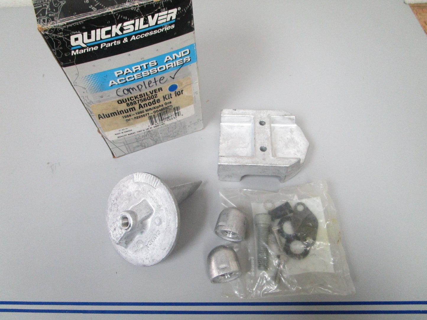 NEW OEM 888756Q02 Mercury Quicksilver Mercruiser Alpha I Aluminum Anode Kit 0720