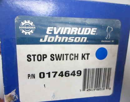 *NEW OEM* 0810 OMC Johnson Evinrude Stop Switch Kit 174649 0174649