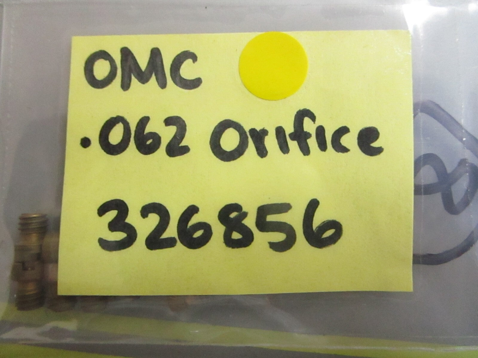*NEW OEM* 0810 OMC Johnson Evinrude .062 Orifice 326856 0326856