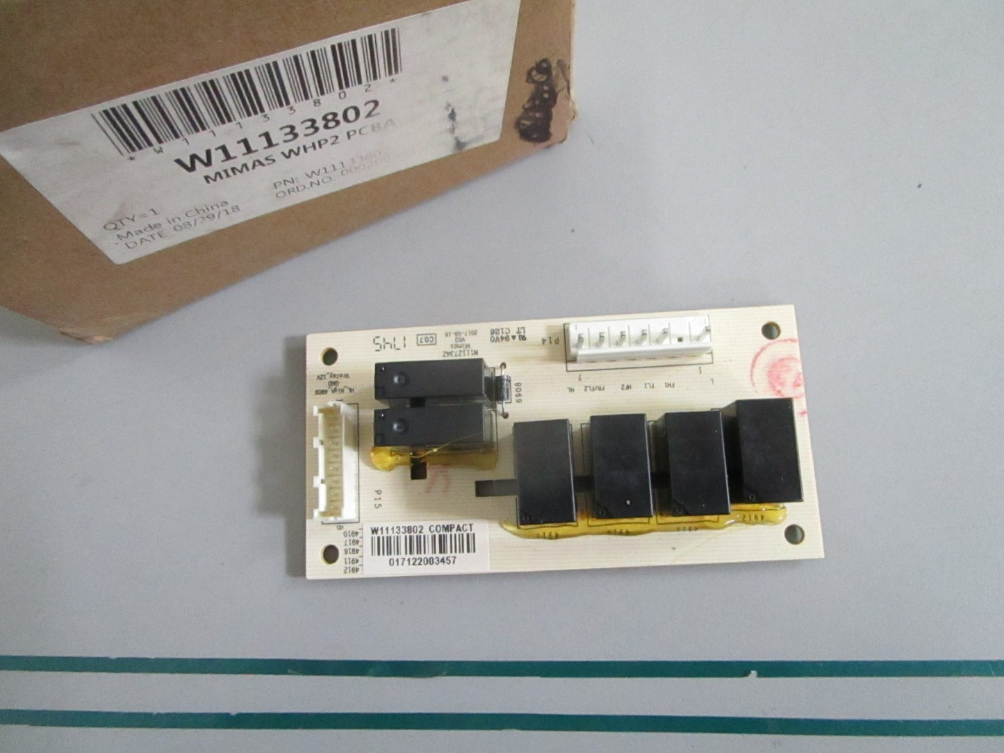 Whirlpool NEW OEM Microwave Hood Control Board PCBA W11133802 NOS Genuine 0820