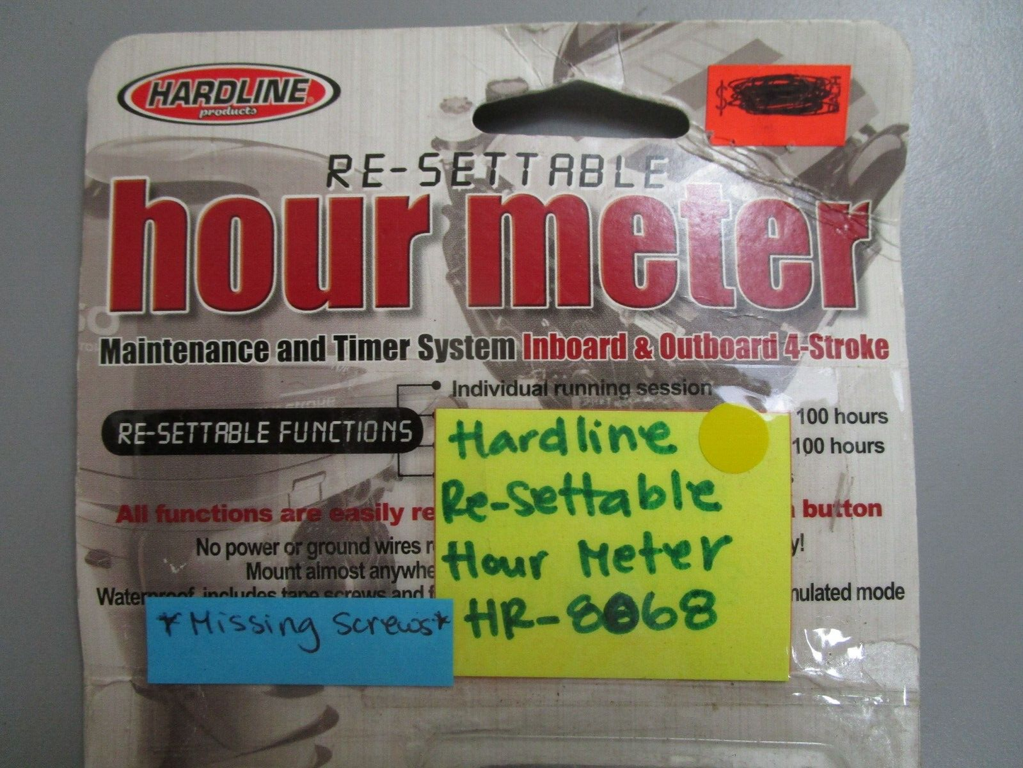 *NEW OEM* 0770 Hardline Re-Settable Hour Meter HR-8068