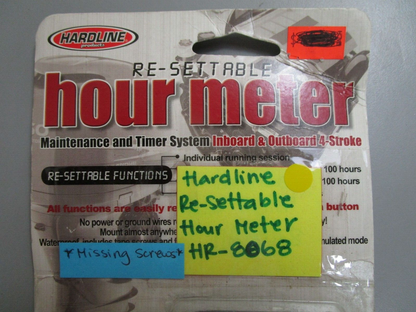 *NEW OEM* 0770 Hardline Re-Settable Hour Meter HR-8068