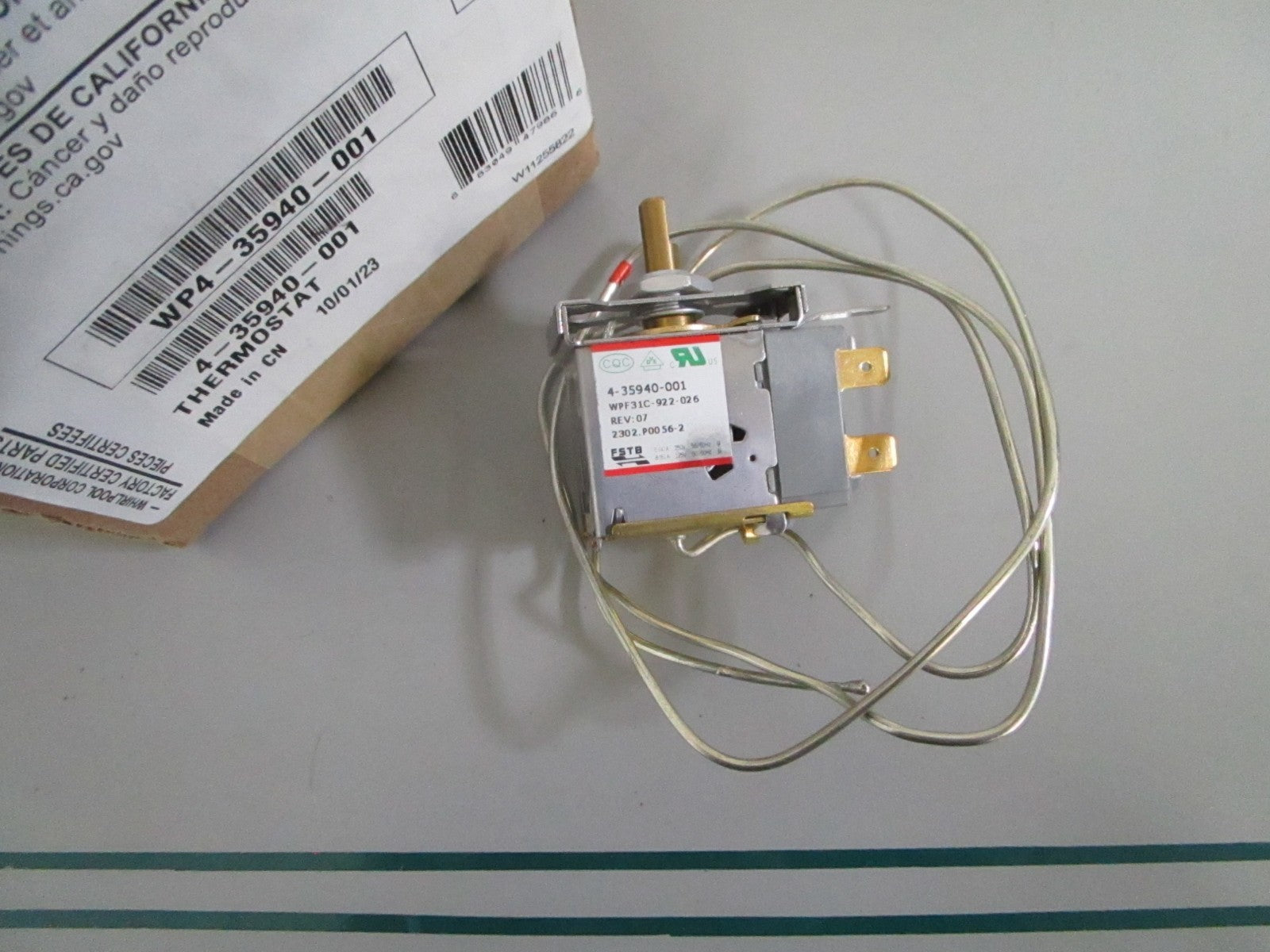 NEW OEM WP4-35940-001 Whirlpool Thermostat 0820