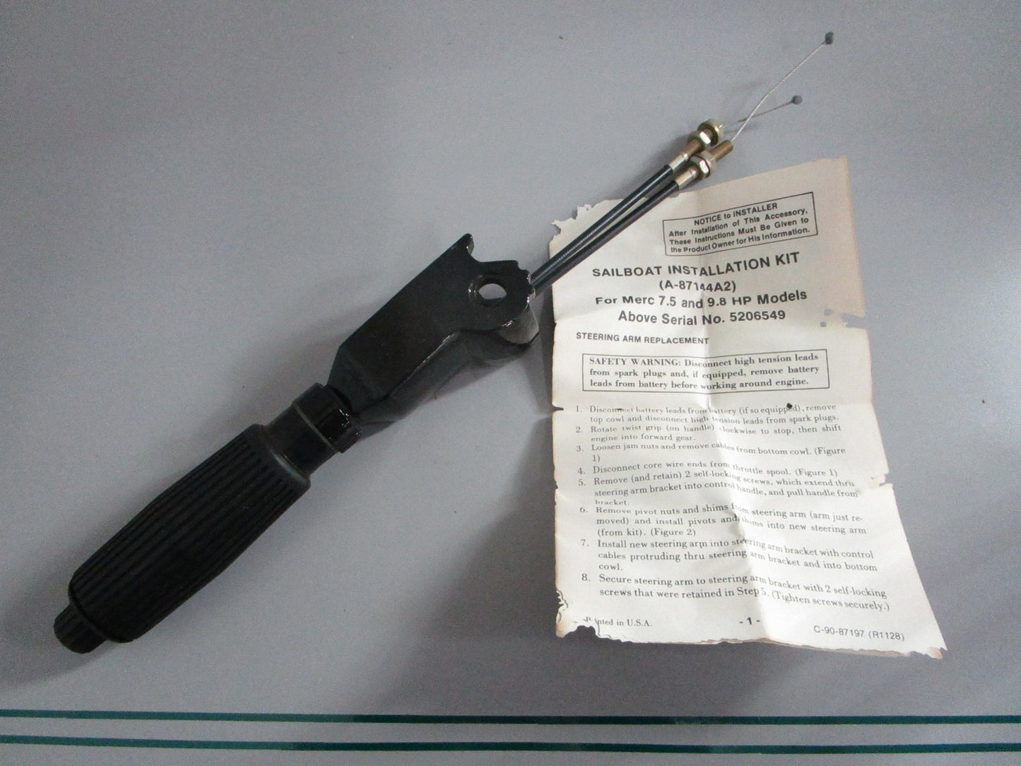 NEW OEM 87144A2 Mercury Quicksilver Tiller Handle 0820