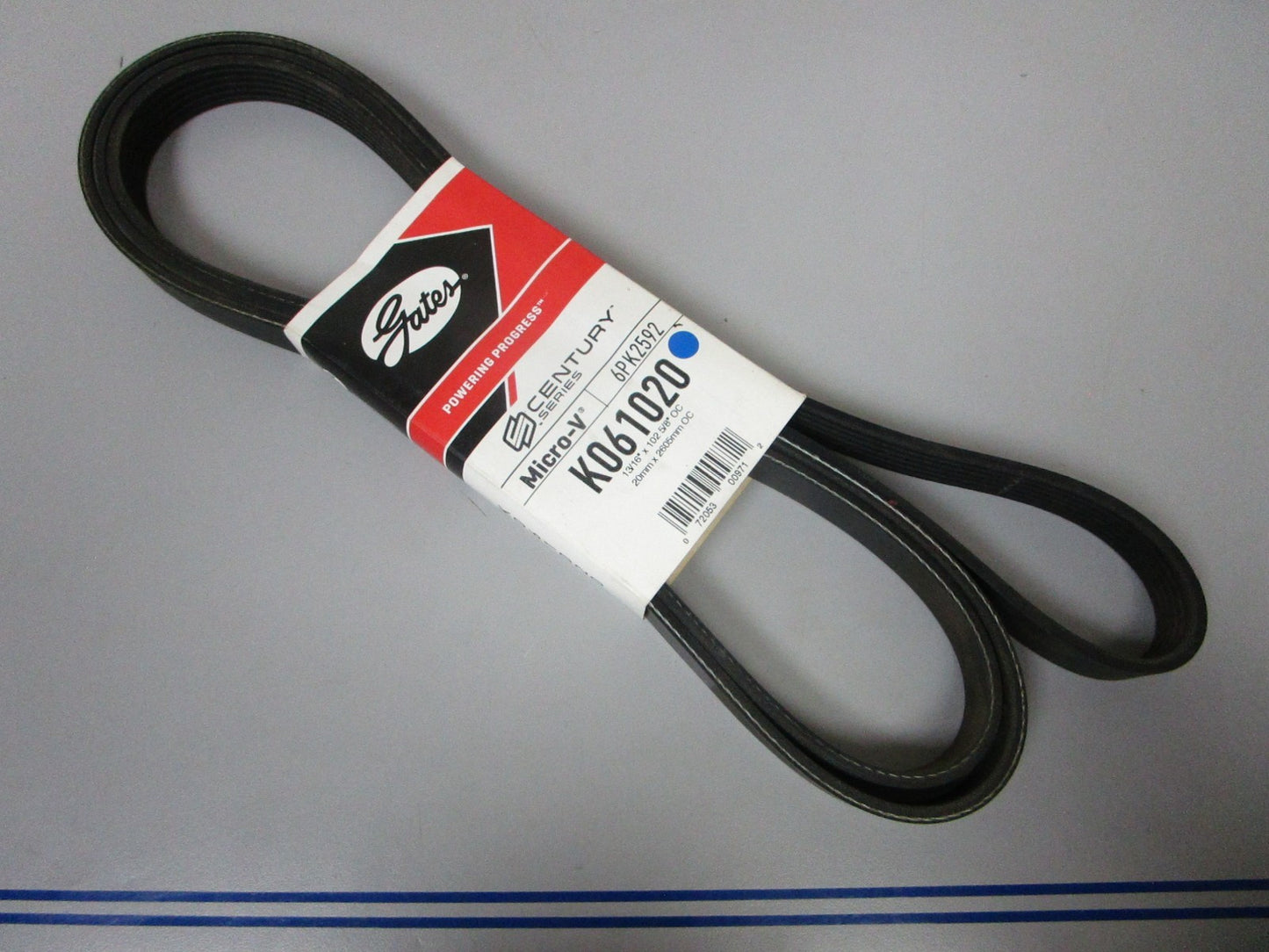 NEW K061020 Gates Micro-V 13/16" x 102 ⅚" Serpentine Belt 0720