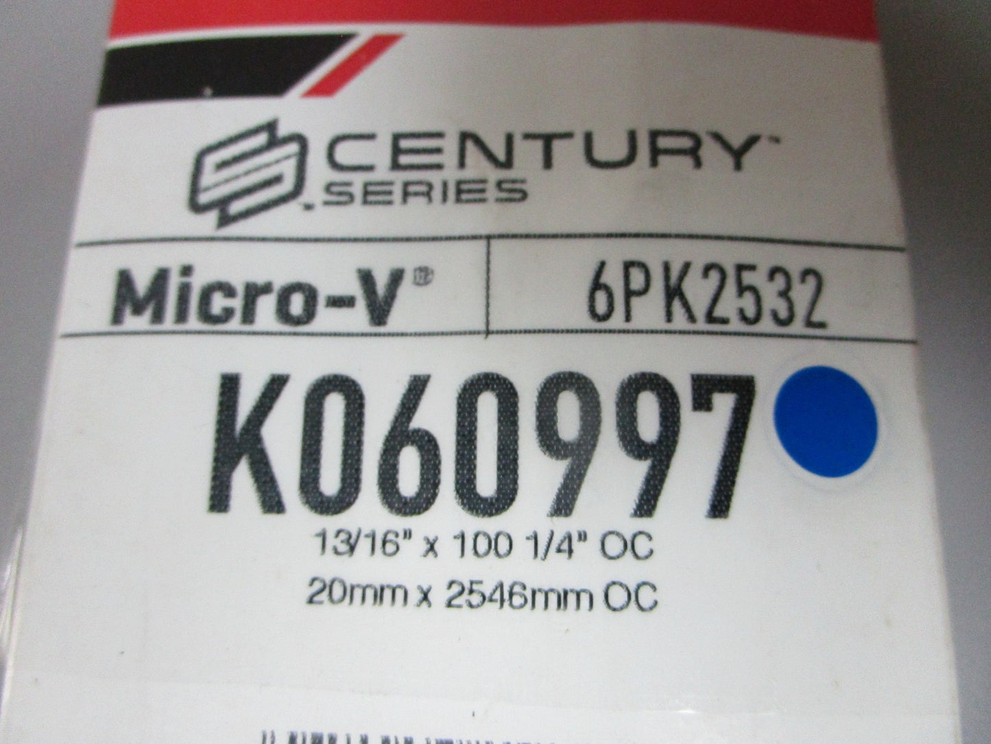 NEW K060997 Gates Micro-V 13/16" x 100 ¼" Serpentine Belt 0720