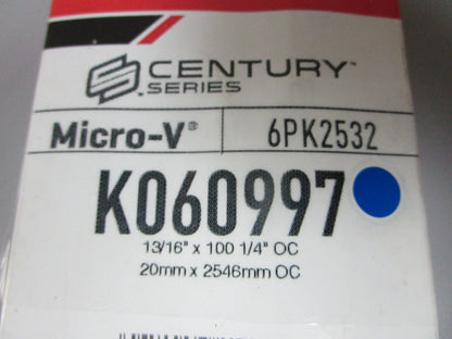 NEW K060997 Gates Micro-V 13/16" x 100 ¼" Serpentine Belt 0720