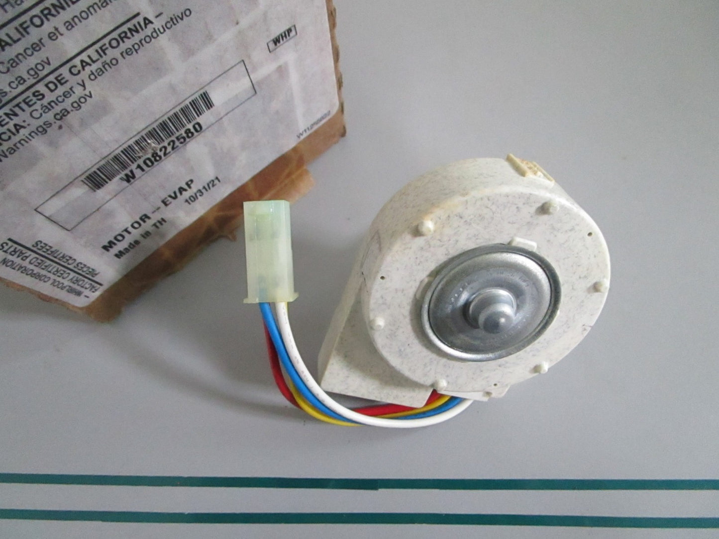 NEW OEM W10822580 Whirlpool Evaporator Motor 0820