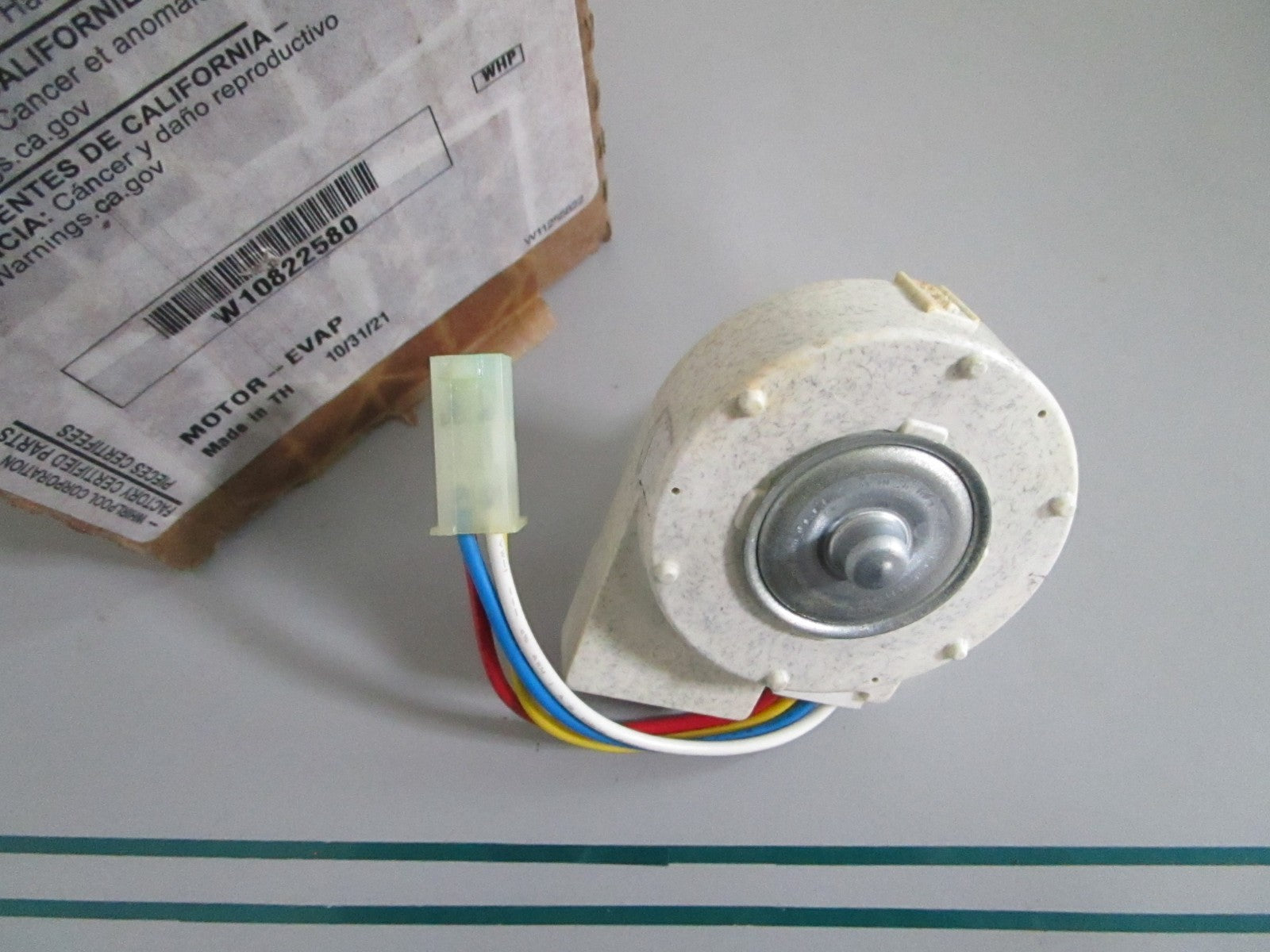 NEW OEM W10822580 Whirlpool Evaporator Motor 0820