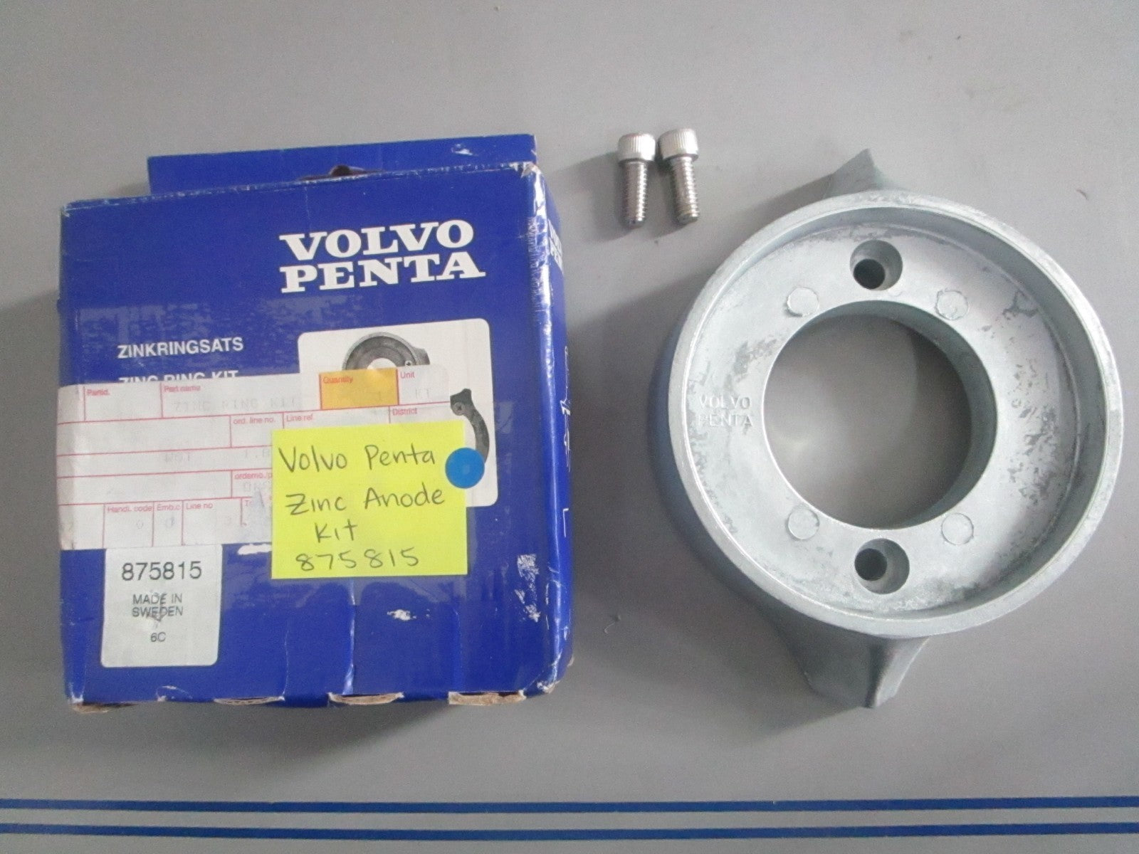 NEW OEM 875815 Volvo Penta Zinc Anode Kit 0820