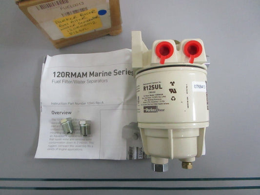 NEW OEM 120RMAM2 R12SUL Parker Racor Fuel Filter Water Separator 0820