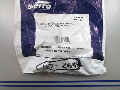 *NEW* 0810 Sierra Seal Kit 18-2644 Replaces: Mercruiser 26-88397A1