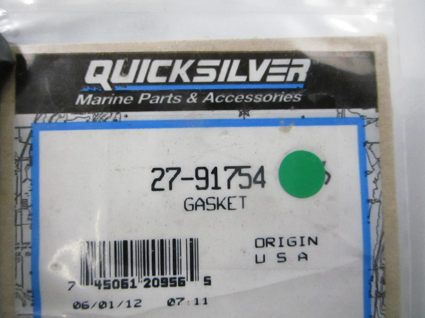 NEW OEM 27-91754 Mercury Quicksilver Gasket 0810