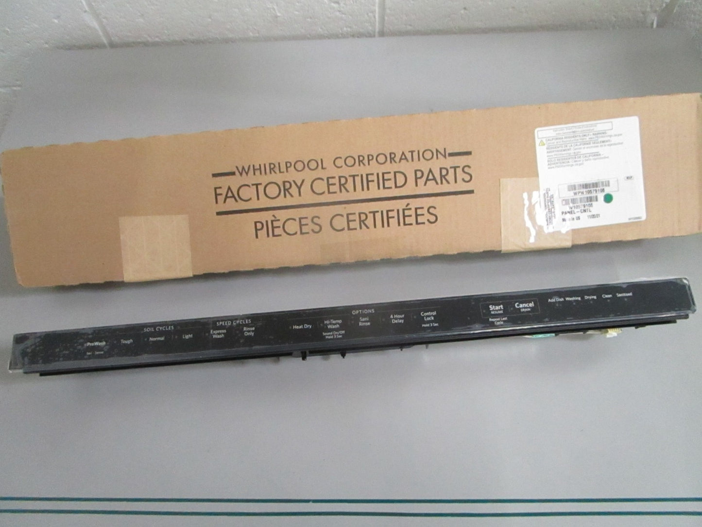 NEW OEM W10579108 WPW10579108 Whirlpool Control Board 0820