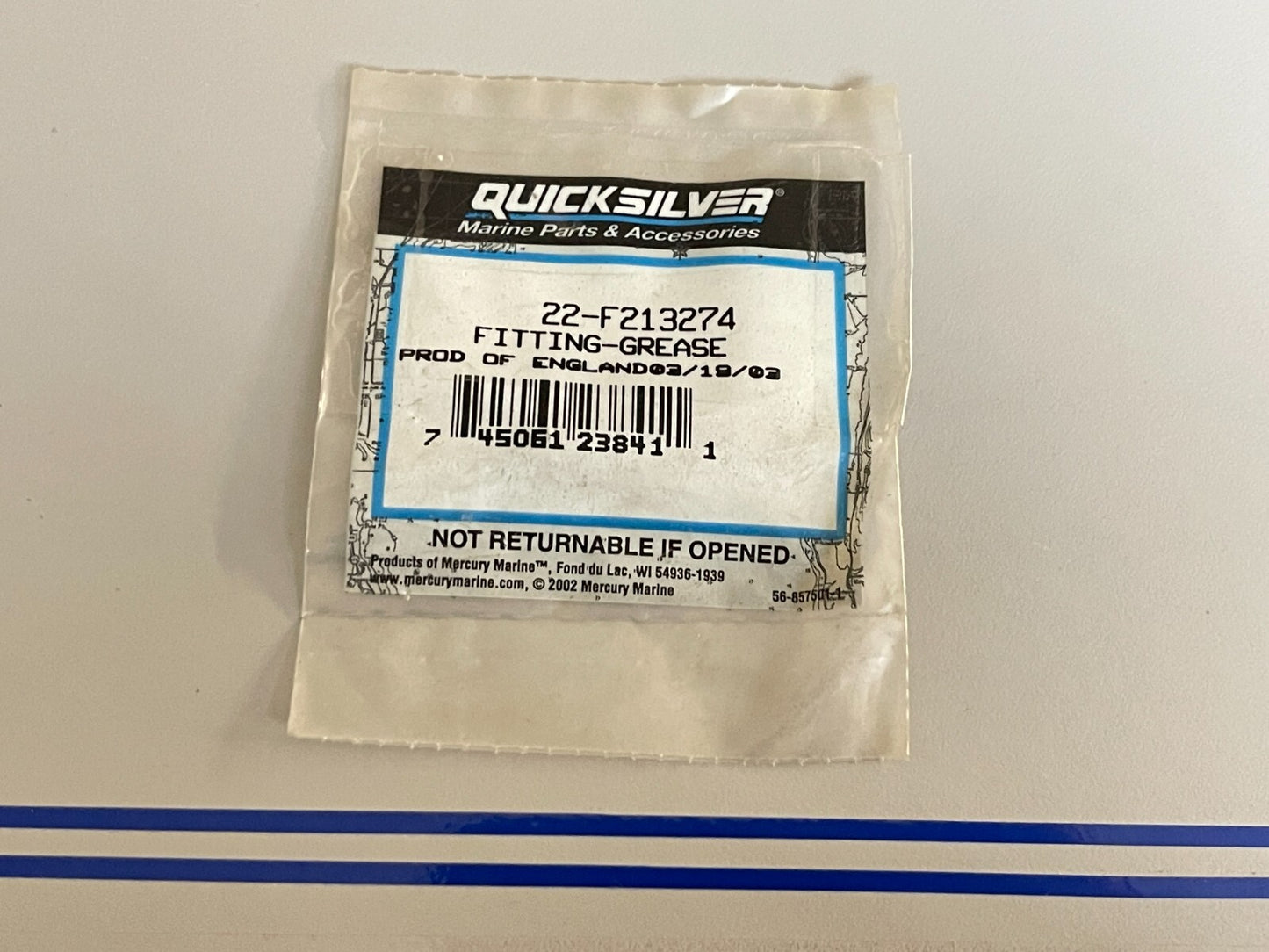 *NEW OEM* 0810 Mercury Quicksilver Grease Fitting 22-F213274
