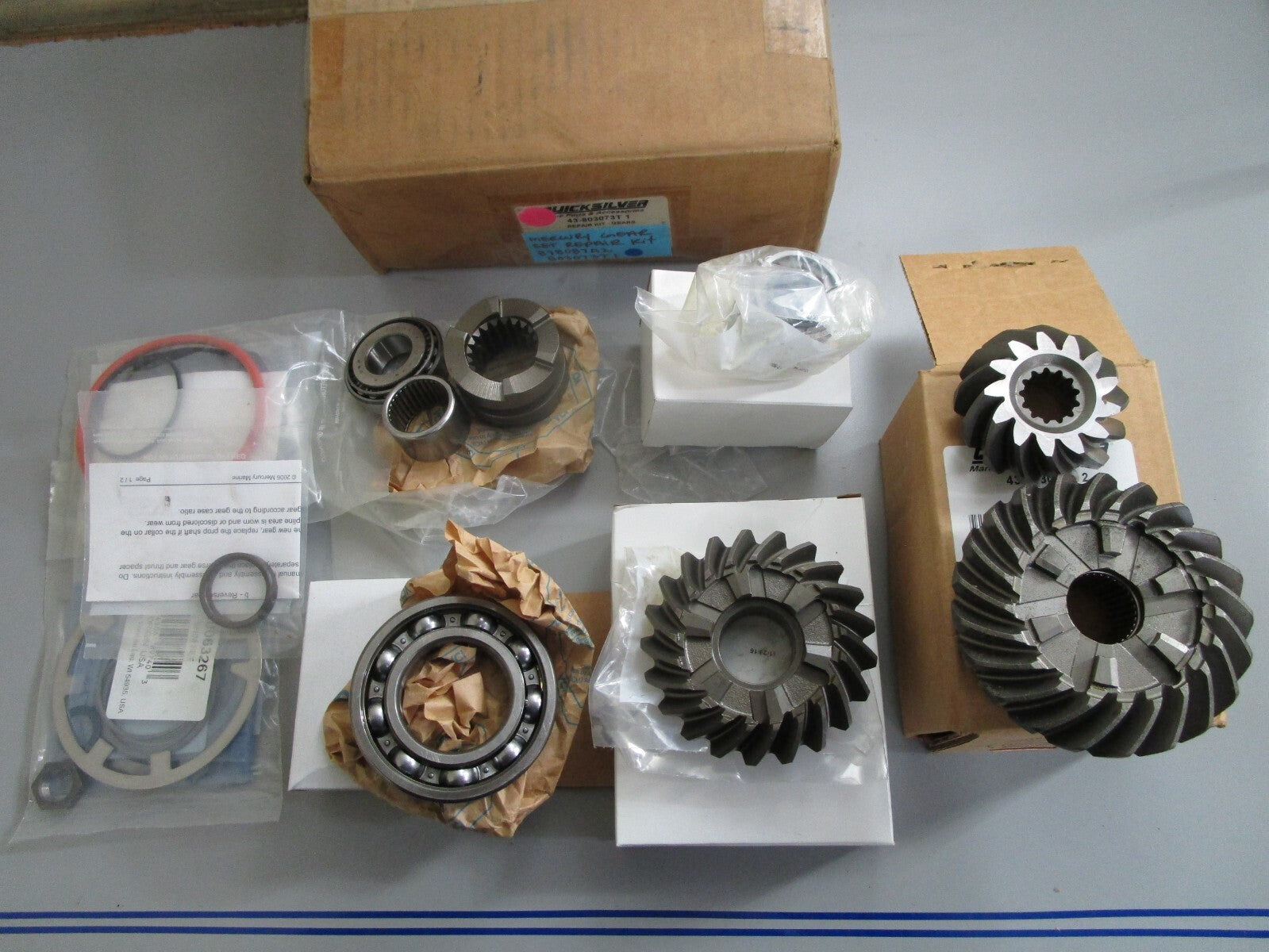 *NEW OEM* 0820 Mercury Quicksilver Gear Set Repair Kit 878087A2 803073T1