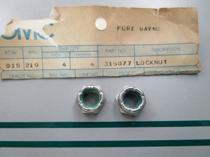 NEW OEM (LOT OF 2) 315077 0315077 OMC Johnson Evinrude Locknut 0810