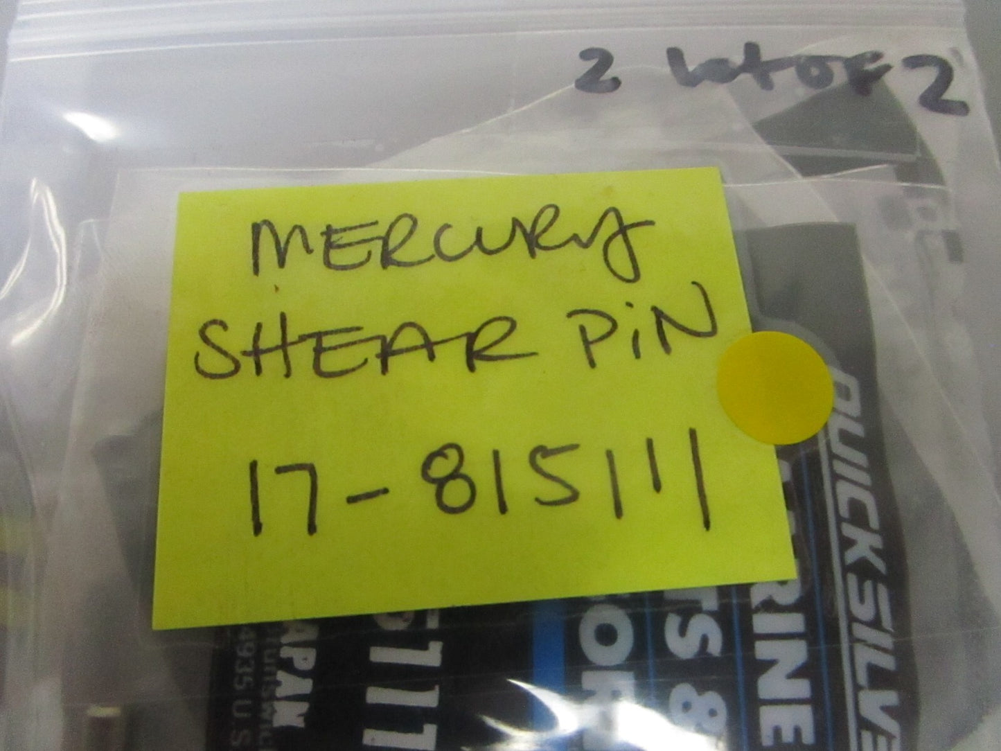 *NEW OEM* (LOT OF 2) 0810 Mercury Quicksilver Shear Pin 17-81514