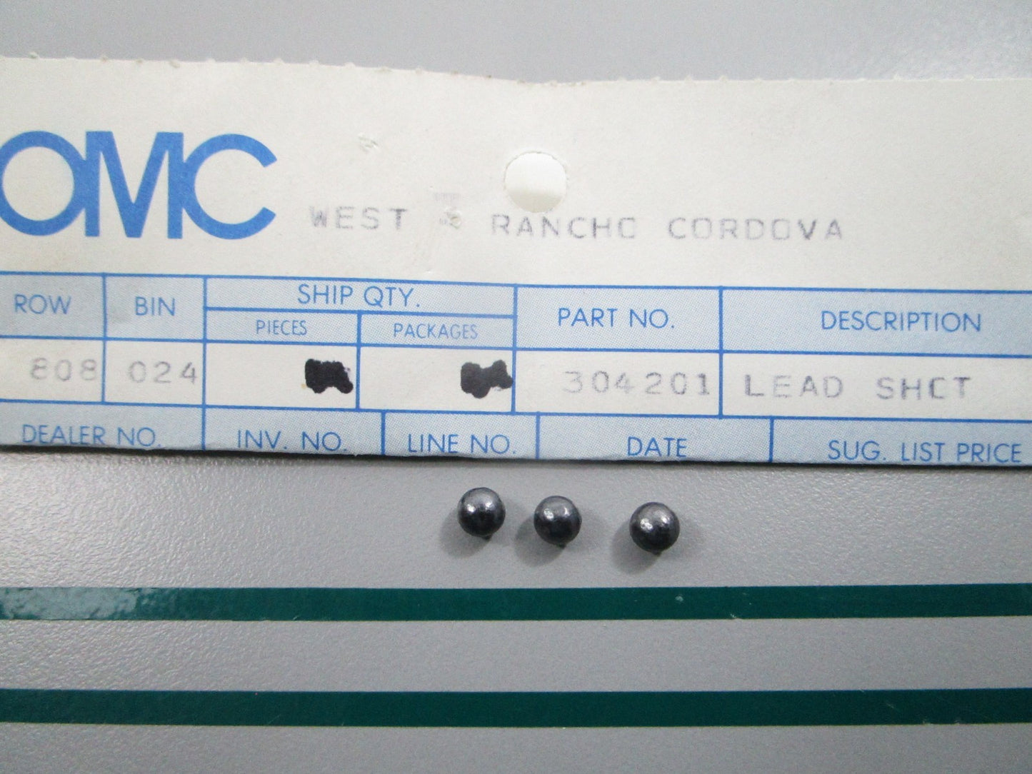 NEW OEM (LOT OF 3) 304201 0304201 OMC Johnson Evinrude Lead Shot 0810