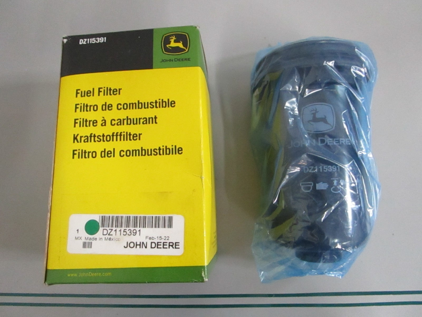 John Deere DZ115391 Primary Fuel Filter Element 6 Inch Diesel NEW OEM 0820