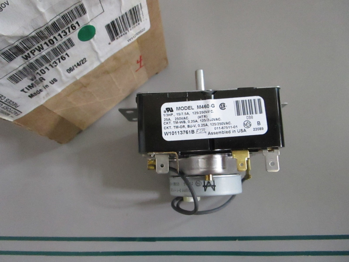Whirlpool NEW OEM Dryer Electromechanical Timer WPW10113761 NOS Genuine 0820