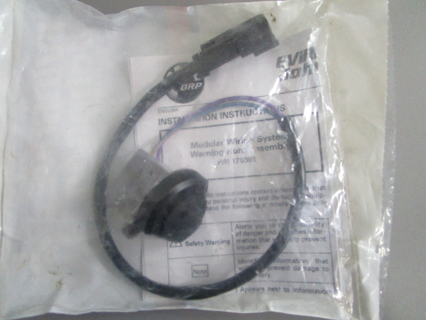 OMC NEW OEM Warning Horn Kit Assembly 176361 Johnson Evinrude 40-90HP NOS 0820