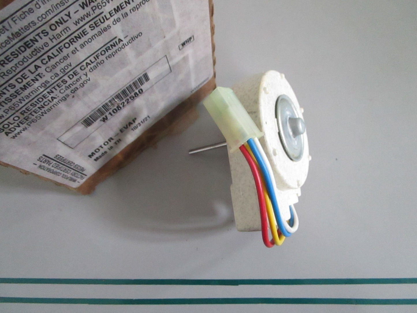 NEW OEM W10822580 Whirlpool Evaporator Motor 0820