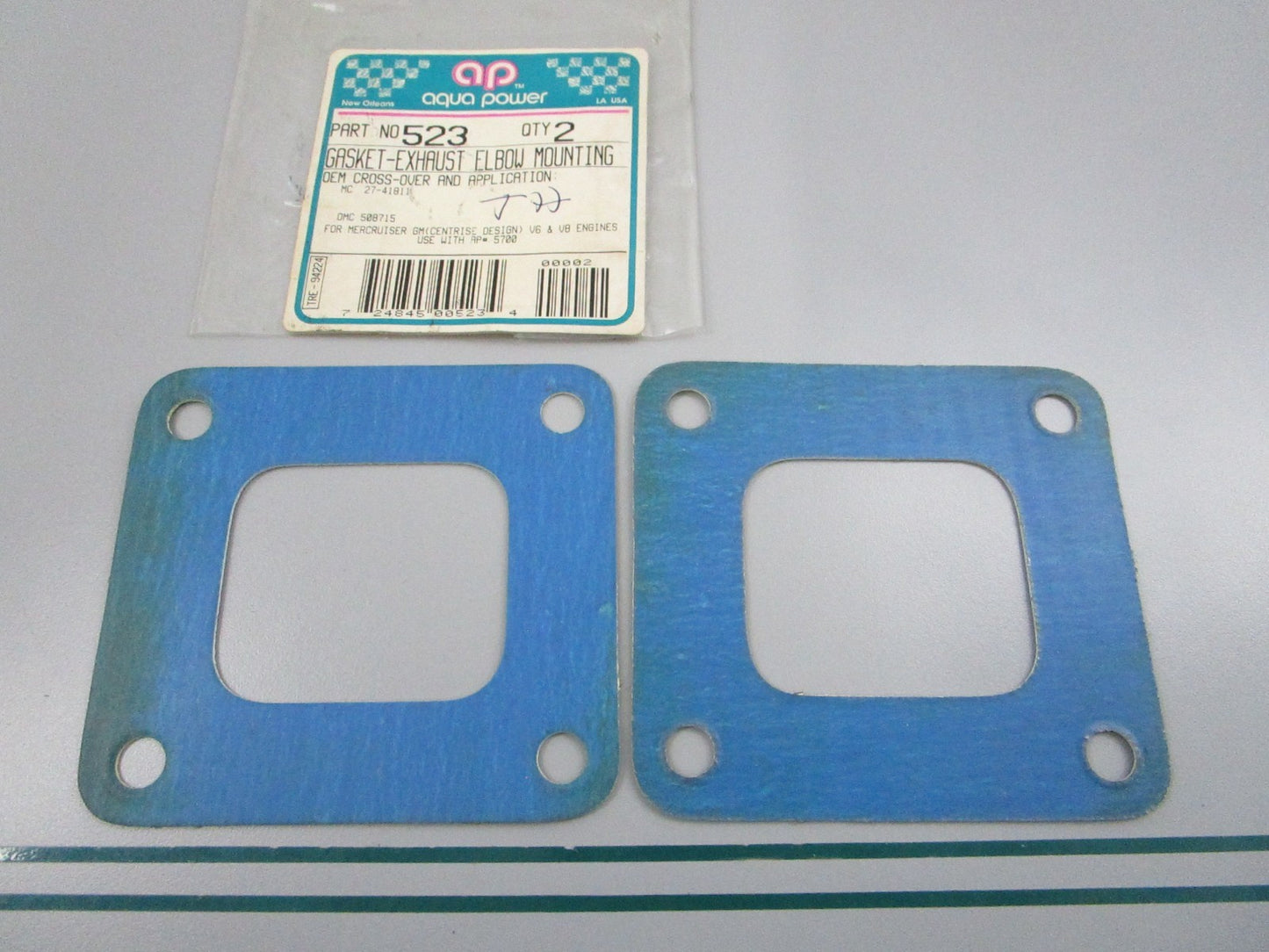NEW  (LOT OF 2) 523 Replaces: 27-41811 508715 Aqua Power Gasket 0810