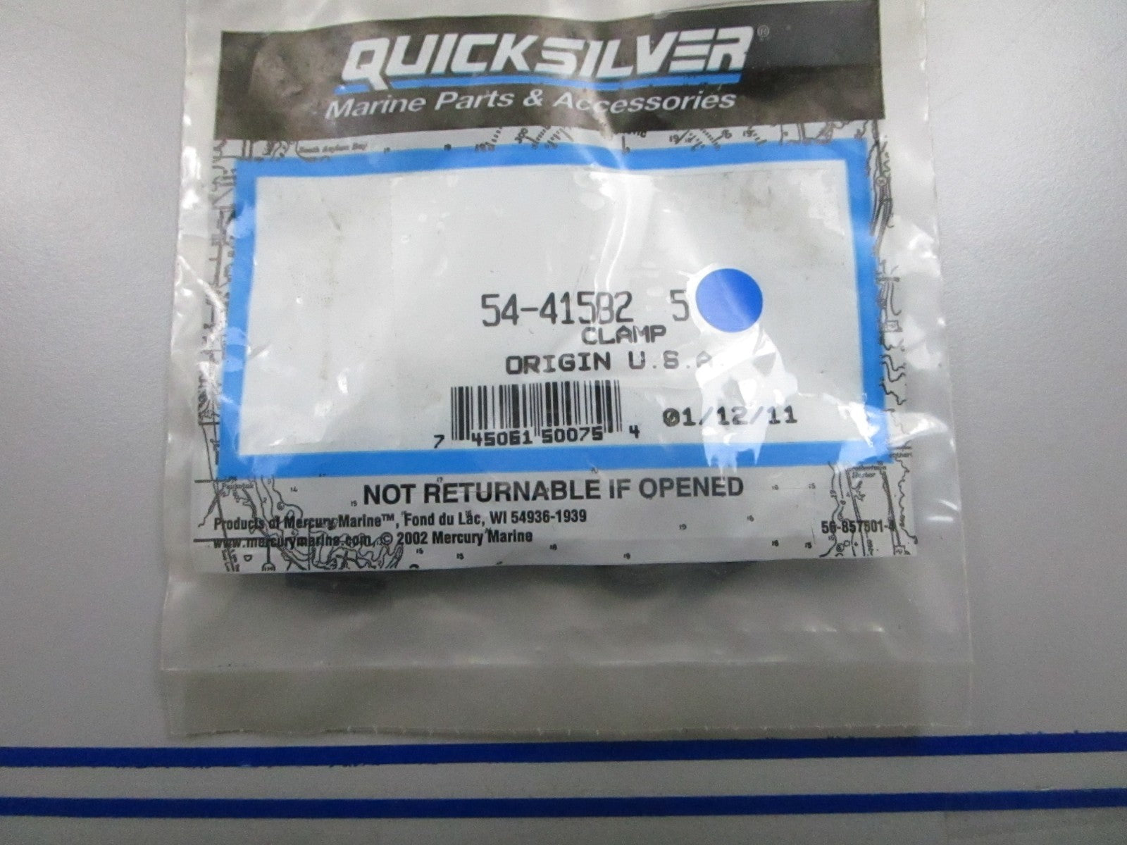 *NEW OEM* (LOT OF 3) 0810 Mercury Quicksilver Clamp 54-41582 5