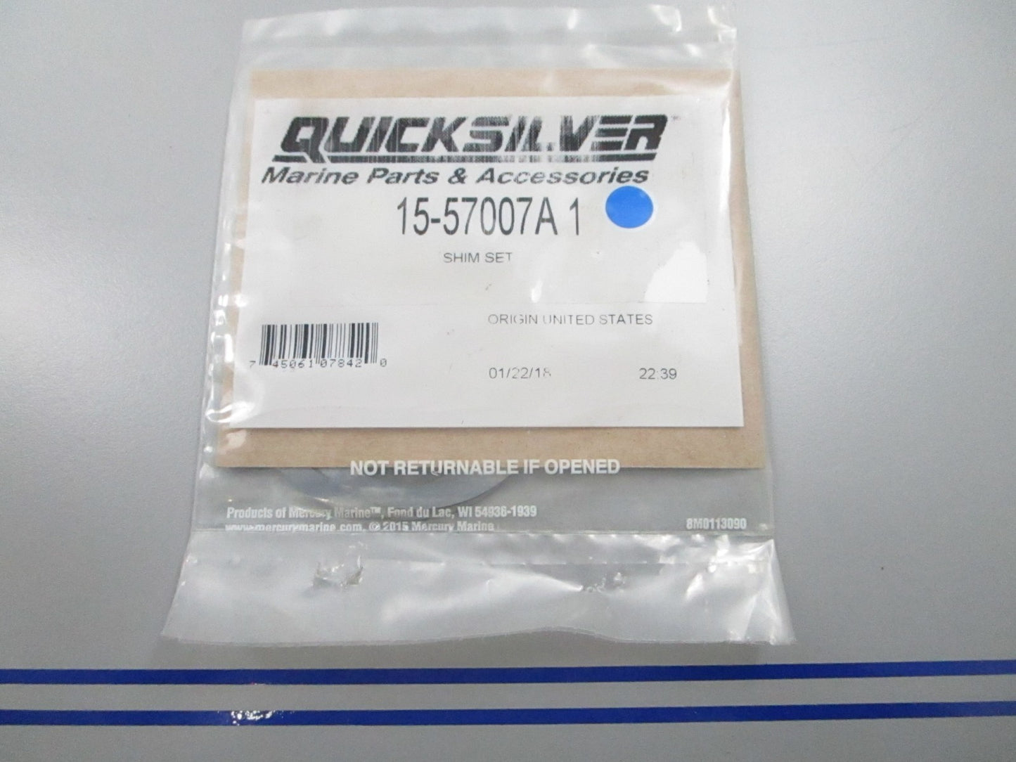 *NEW OEM* 0810 Mercury Quicksilver Shim Set 15-57007A1