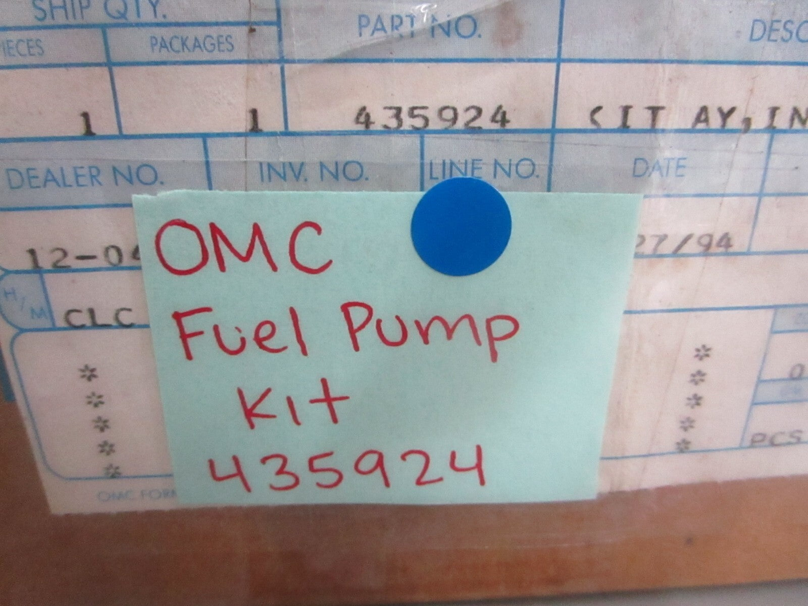 *NEW OEM* 0820 OMC Johnson Evinrude Fuel Pump Kit 435924 0435924