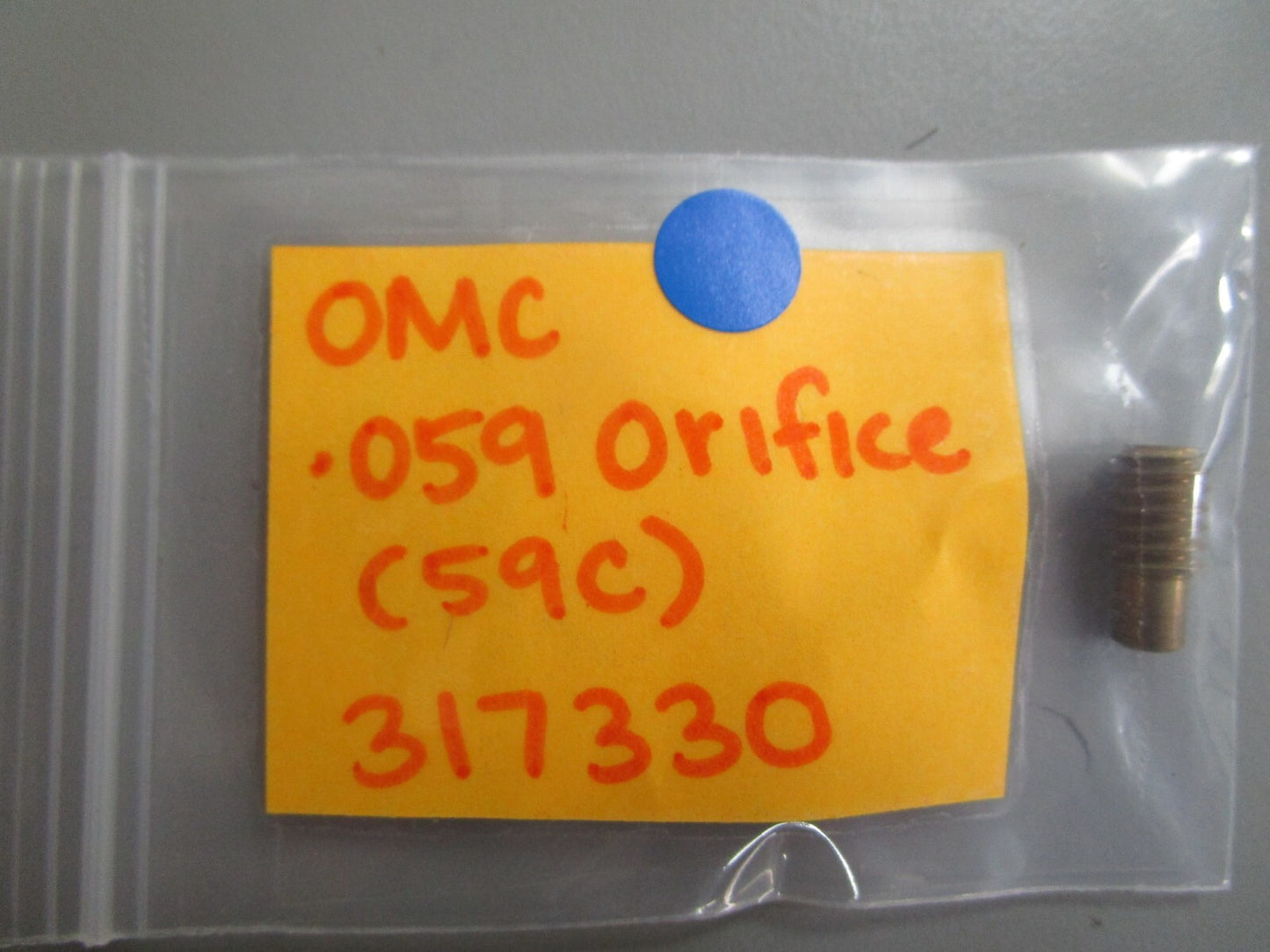 *NEW OEM* 0810 OMC Johnson Evinrude .059 Orifice (59C) 317330 0317330
