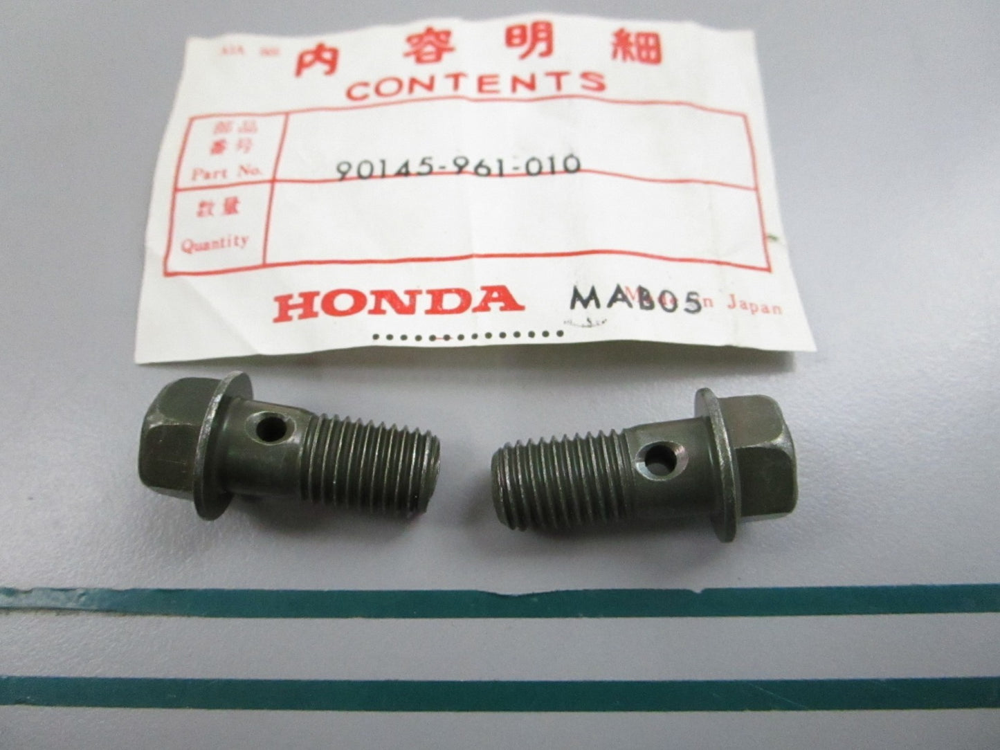 NEW OEM (LOT OF 2) 90145-961-010 Honda Bolt 0810