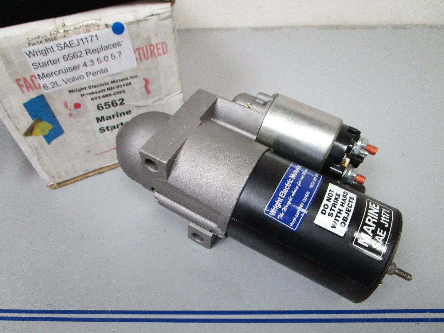 *NEW* 0720 Wright SAEJ1171 Starter 6562 Replace Mercruiser Volvo 4.3 5.0 5.7 6.2