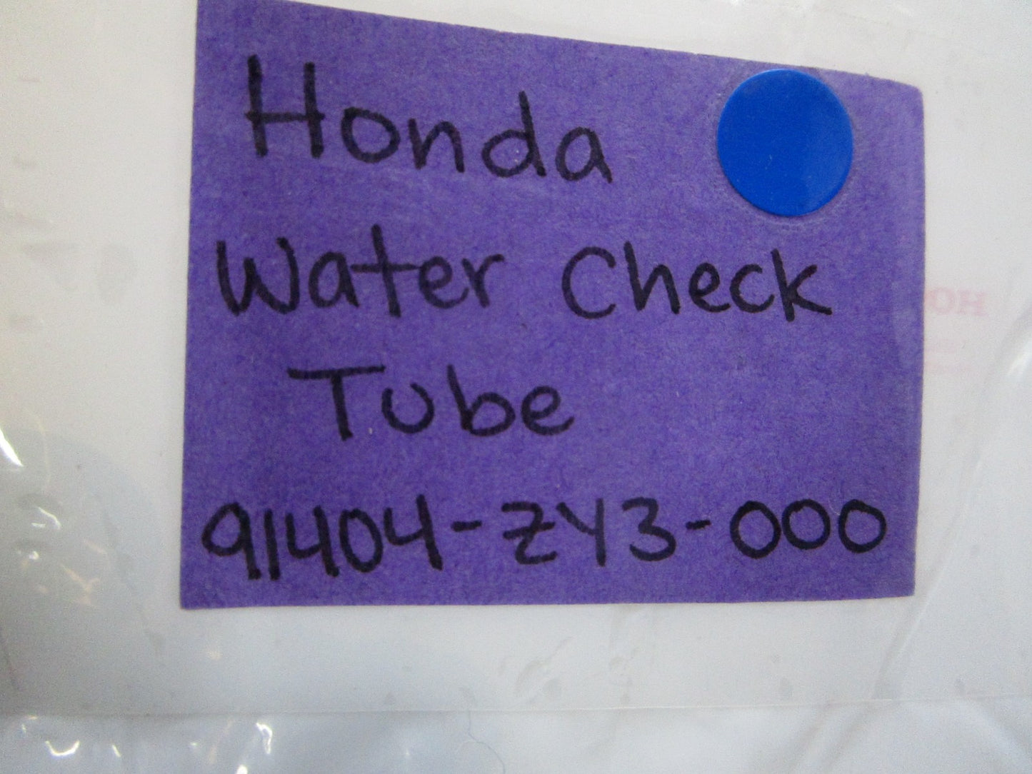 *NEW OEM* 0810 Honda Water Check Tube 91404-ZY3-000