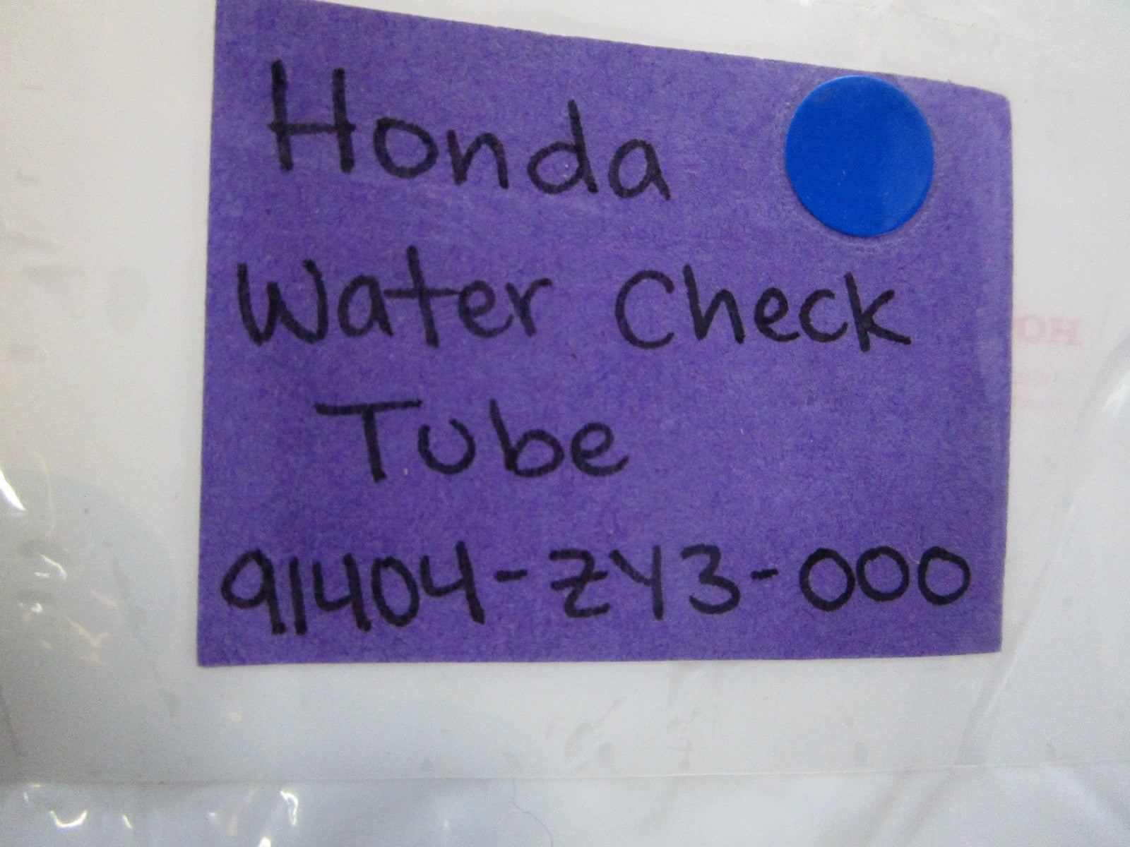 *NEW OEM* 0810 Honda Water Check Tube 91404-ZY3-000
