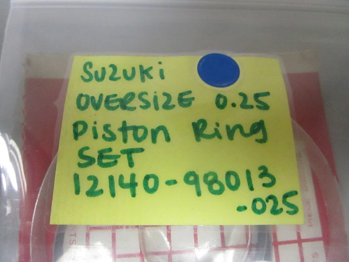 *NEW OEM* 0810 Suzuki Oversize 0.25 Piston Ring Set 12140-98013-025
