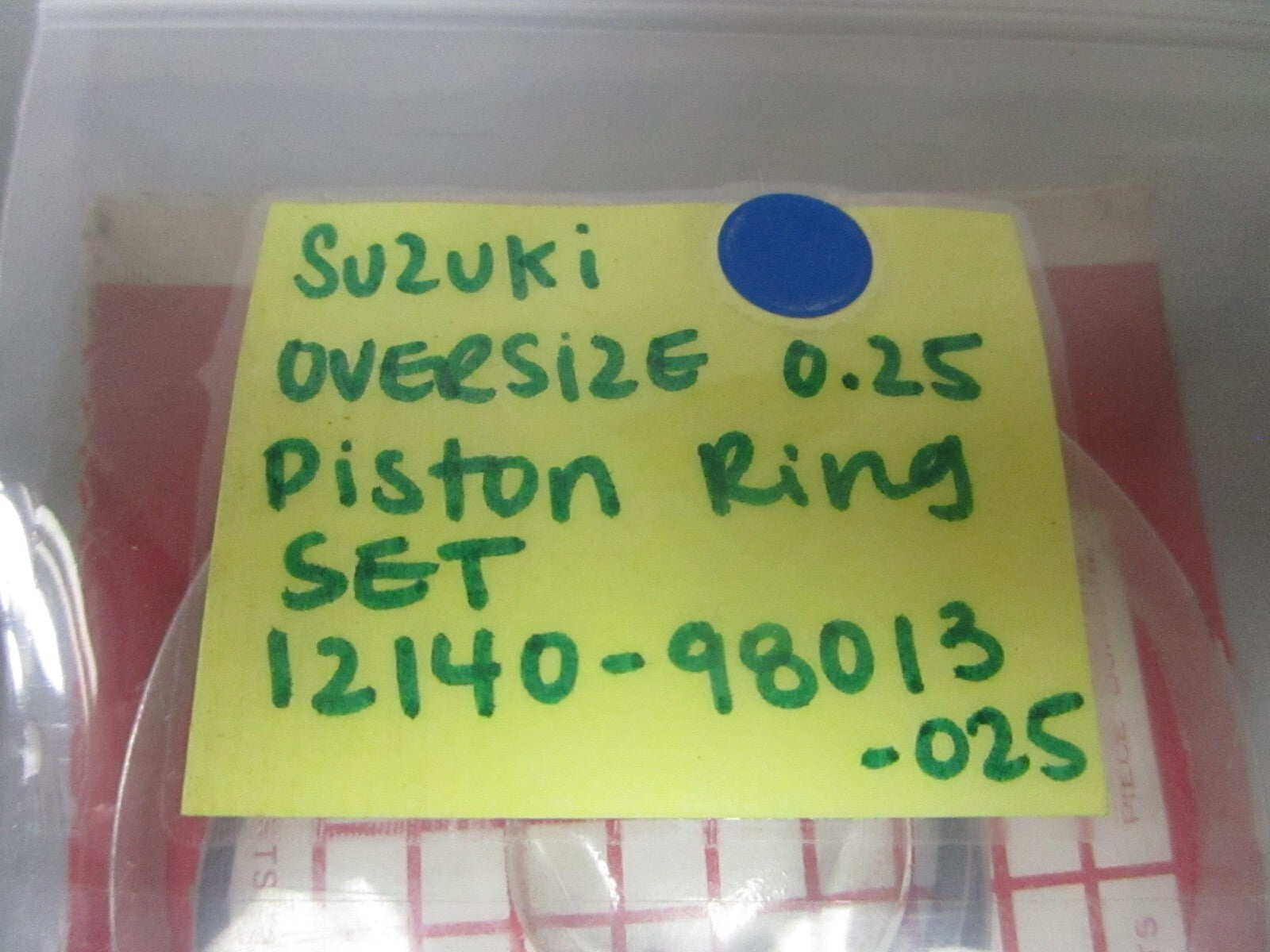 *NEW OEM* 0810 Suzuki Oversize 0.25 Piston Ring Set 12140-98013-025