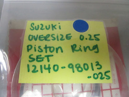 *NEW OEM* 0810 Suzuki Oversize 0.25 Piston Ring Set 12140-98013-025