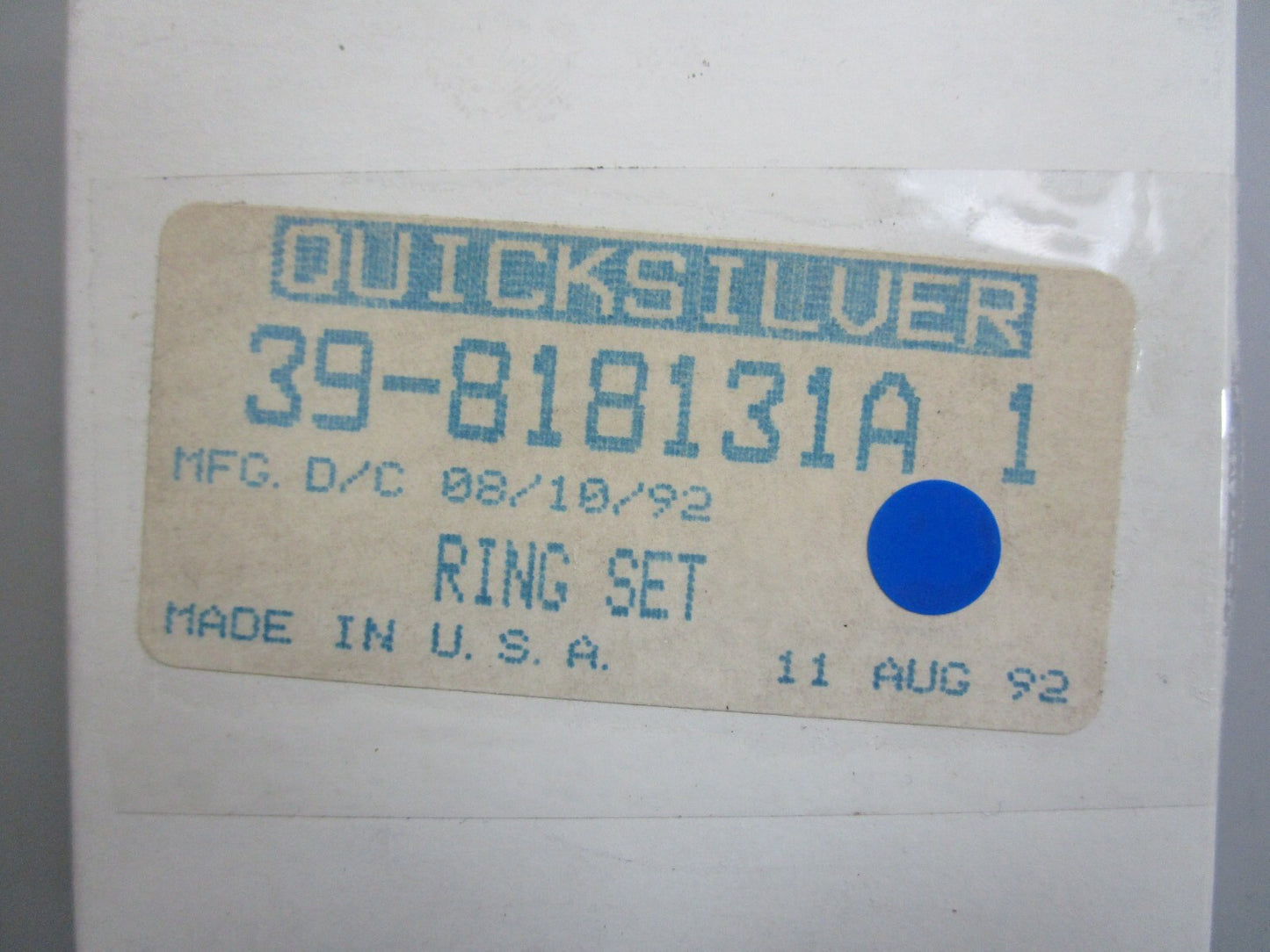 *NEW OEM* 0820 Mercury Quicksilver 2 Piston Ring Set 39-818131A1
