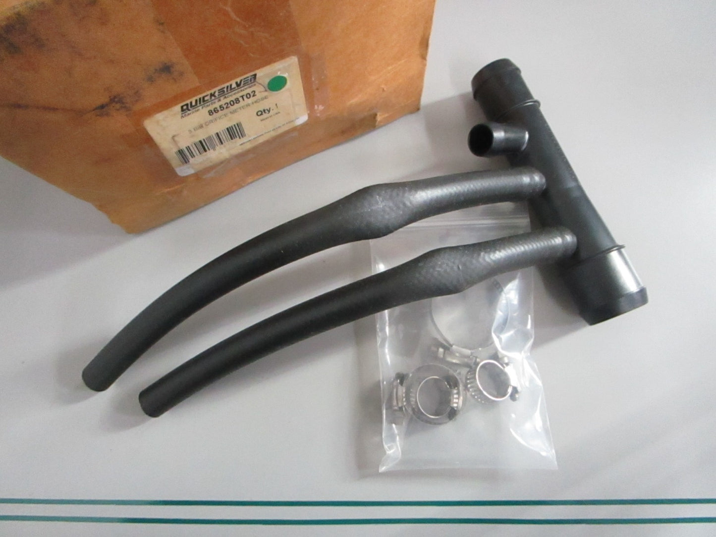 NEW OEM 865208T02 Mercury Quicksilver 3 Bib Orifice Meter Hose 0820