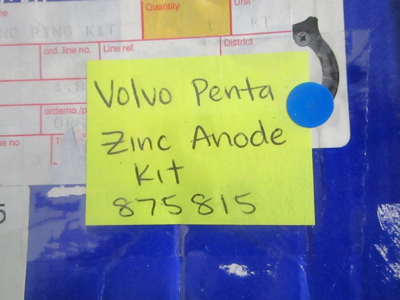 NEW OEM 875815 Volvo Penta Zinc Anode Kit 0820
