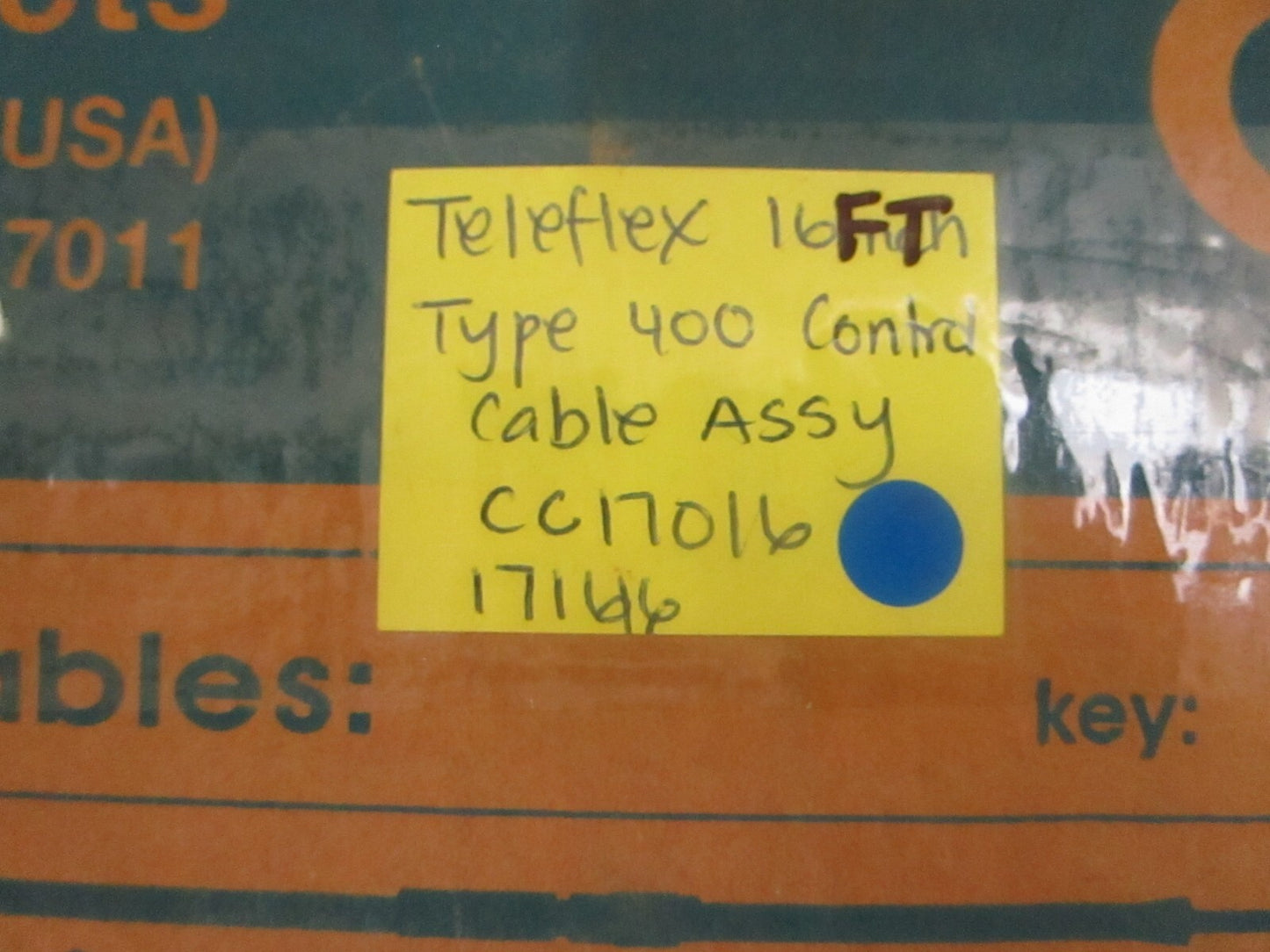*NEW* 0780 Teleflex Type 400 Control Cable 16FT CC17016 171616