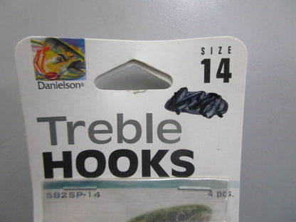 *NEW* 0770 Danielson Size 14 Treble Hooks 582SP-14
