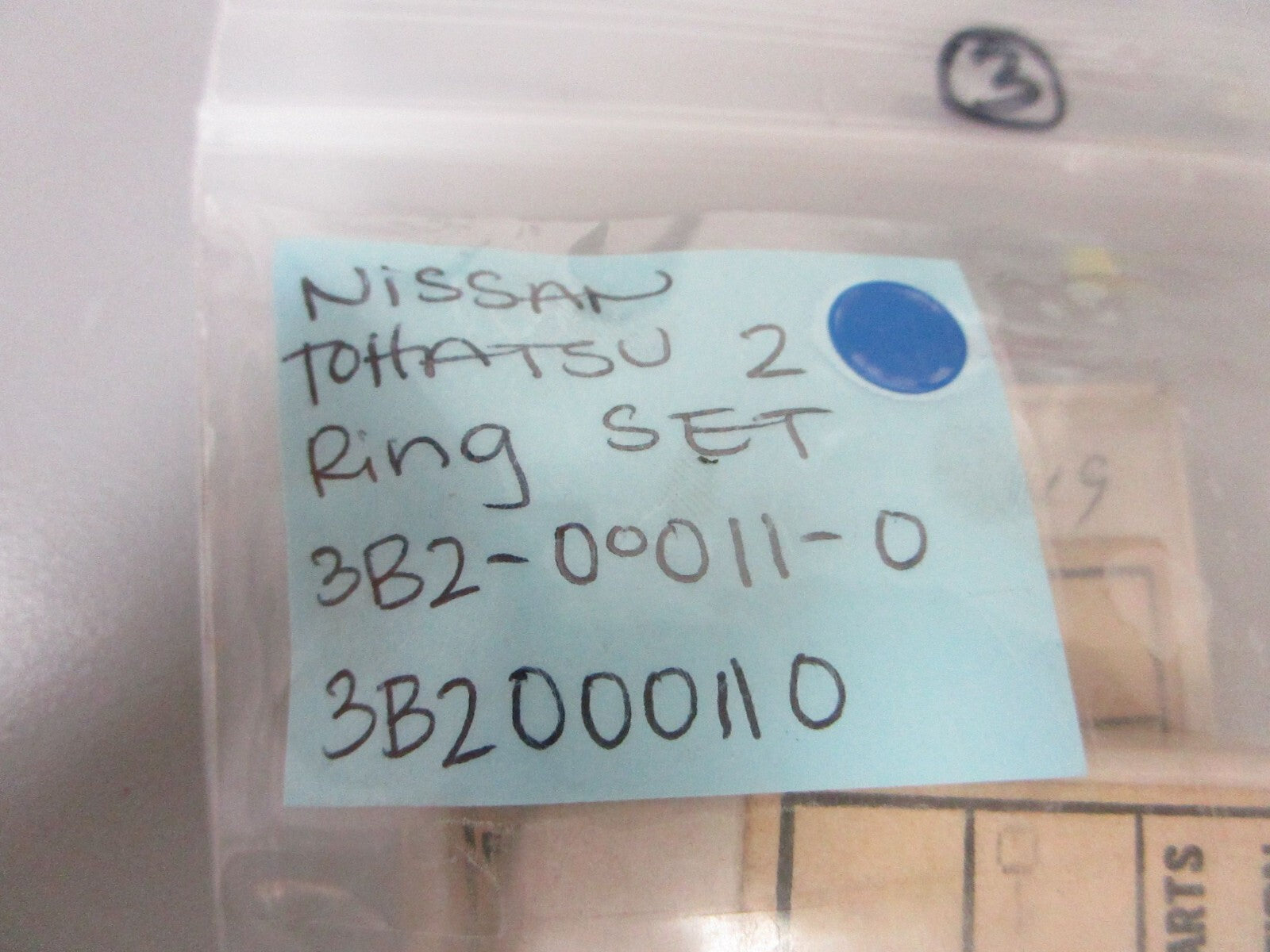 *NEW OEM* 0770 Tohatsu Nissan 2 Ring Set 3B2-00011-0 3B2000110